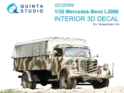 Mercedes-benz L3000 - 3d-printed & Coloured Interior (For Tamiya And Italeri Kits) - zdjęcie 2