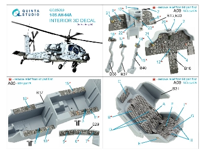 Boeing Ah-64 A Apache - 3d-printed & Coloured Interior (For Academy Kits) - zdjęcie 11