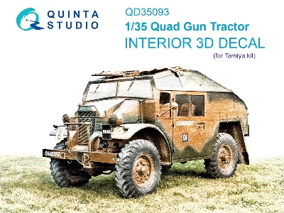 Quad Gun Tractor - 3d-printed & Coloured Interior (For Tamiya Kits) - zdjęcie 2