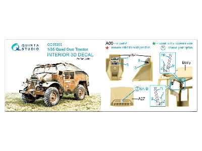 Quad Gun Tractor - 3d-printed & Coloured Interior (For Tamiya Kits) - zdjęcie 9