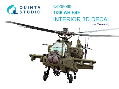Boeing Ah-64 E Apache - 3d-printed & Coloured Interior (For Takom Kits) - zdjęcie 2
