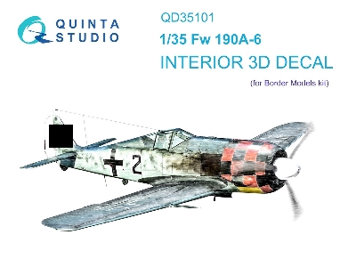 Focke Wulf Fw-190 A-6 - 3d-printed & Coloured Interior (For Border Model Kits) - zdjęcie 2