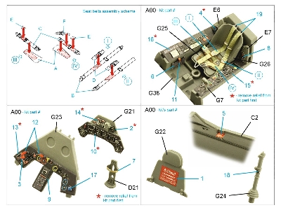Focke Wulf Fw-190 A-6 - 3d-printed & Coloured Interior (For Border Model Kits) - zdjęcie 11
