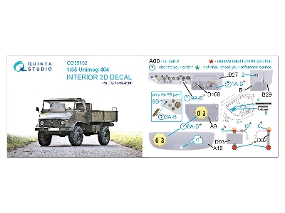 Unimog 404 - 3d-printed & Coloured Interior (For Icm / Revell And Ak Kits) - zdjęcie 11