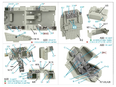 Boeing Ah-64 Di Saraf  - 3d-printed & Coloured Interior (For Takom Kits) - zdjęcie 12