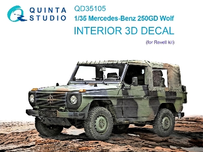 Mercedes-benz 250gd Wolf  - 3d-printed & Coloured Interior (For Revell Kits) - zdjęcie 2