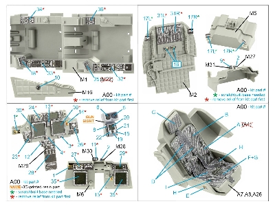 Boeing Ah-64 D Apache - Interior 3d Decal With 3d-printed Resin Parts (For Takom Kits) - zdjęcie 12