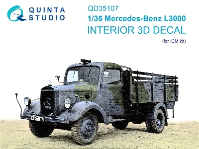 Mercedes-benz L3000  - 3d-printed & Coloured Interior (For Icm Kits) - zdjęcie 2