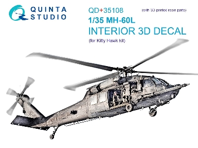 Sikorsky Mh-60 L - Interior 3d Decal With 3d-printed Resin Parts (For Kittyhawk Kits) - zdjęcie 2