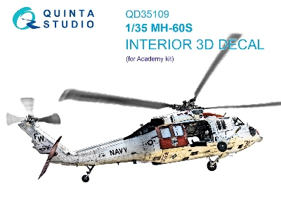 Sikorsky Mh-60 S  - 3d-printed & Coloured Interior (For Academy Kits) - zdjęcie 2