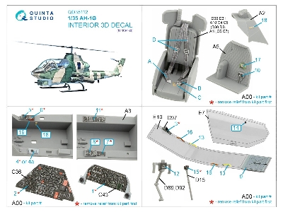 Bell Ah-1 G Cobra - 3d-printed & Coloured Interior (For Icm Kits) - zdjęcie 12