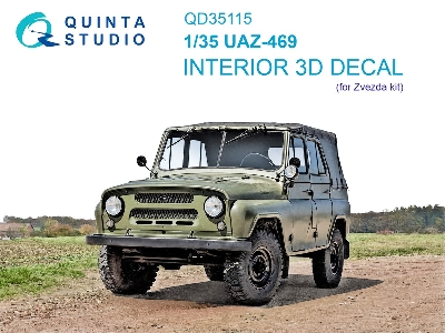 Uaz-469 - 3d-printed & Coloured Interior (For Zvezda Kits) - zdjęcie 2