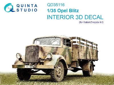 Opel Blitz - 3d-printed & Coloured Interior (For Italeri And Zvezda Kits) - zdjęcie 2