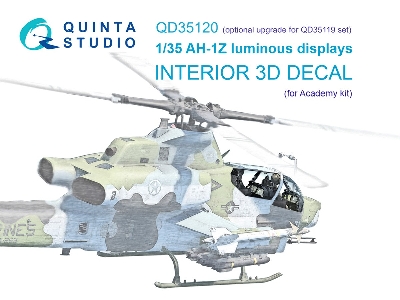 Bell Ah-1 Z Viper - Luminous Displays Interior 3d Decal (For Academy Kits) - zdjęcie 2