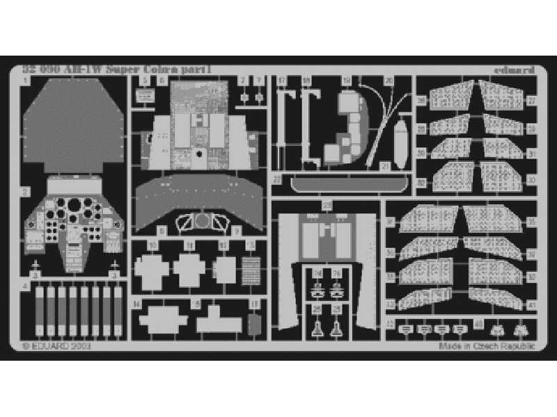  AH-1W interior 1/35 - Academy Minicraft - blaszki - zdjęcie 1