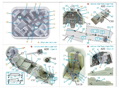 Bell Ah-1 W - Interior 3d Decal With 3d-printed Resin Parts (For Academy Kits) - zdjęcie 15