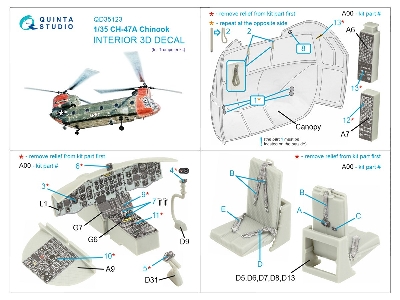Boeing Ch-47 A Chinook - 3d-printed & Coloured Interior (For Trumpeter Kits) - zdjęcie 12