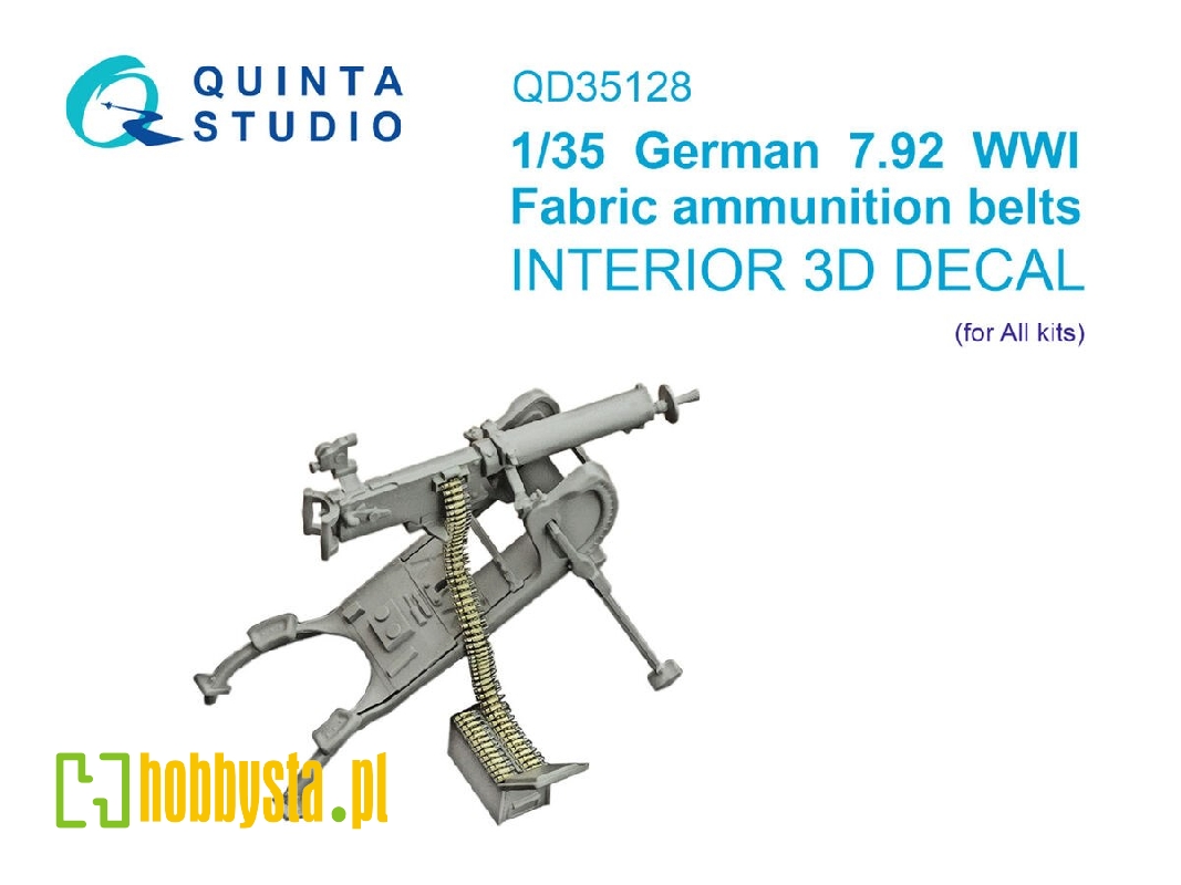 German 7.92 Wwi Fabric Ammunition Belts Interior 3d Decal (For All Kits) - zdjęcie 1 German 7.92 Wwi Fabric Ammunition Belts Interior 3d Decal (For All Kits) - zdjęcie 1