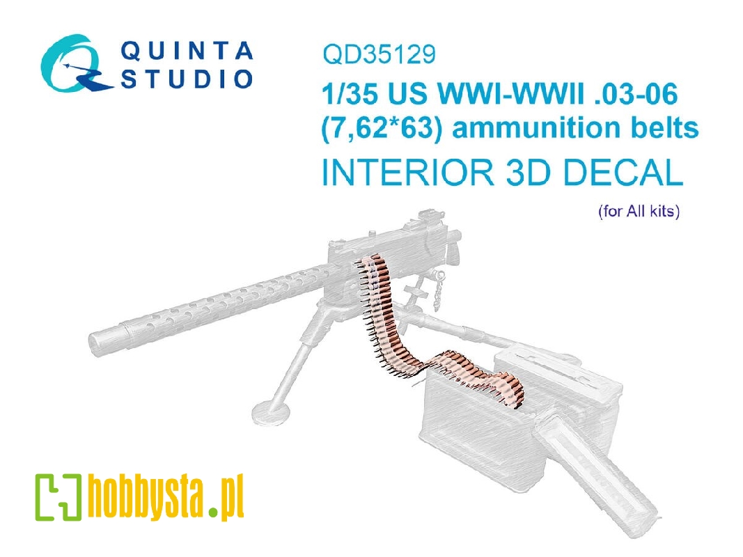 Us Wwi-wwii .03-06 (7,62 X 63) Ammunition Belts Interior 3d Decal (For All Kits) - zdjęcie 1 Us Wwi-wwii .03-06 (7,62 X 63) Ammunition Belts Interior 3d Decal (For All Kits) - zdjęcie 1