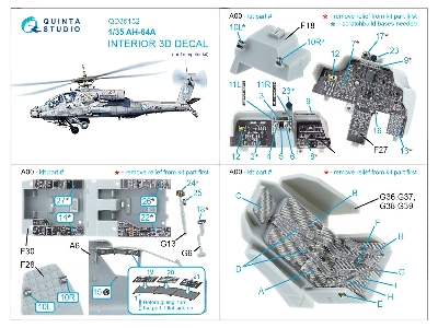 Boeing Ah-64 A Apache - 3d-printed & Coloured Interior (For Trumepter Kits) - zdjęcie 12