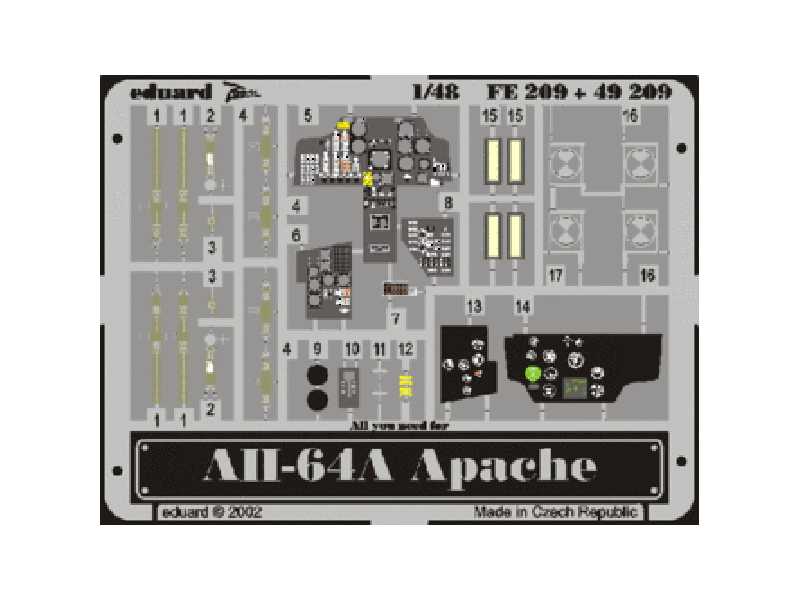 AH-209A 1/48 - Hasegawa - blaszki - zdjęcie 1 AH-209A 1/48 - Hasegawa - blaszki - zdjęcie 1