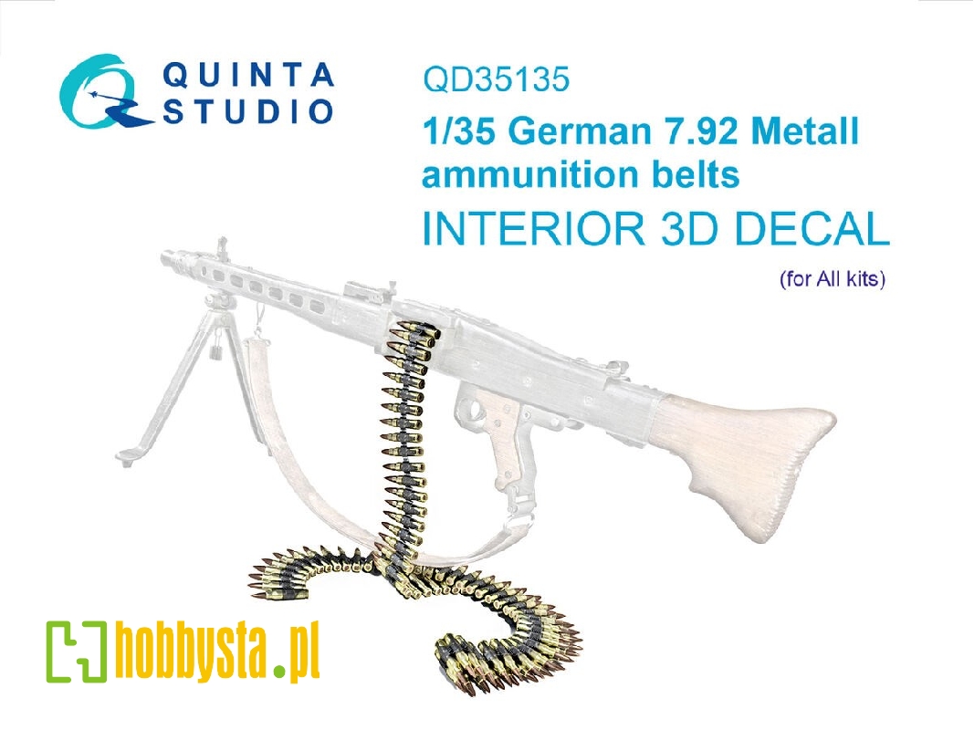 German 7.92 Metall Ammunition Belts Interior 3d Decal (For All Kits) - zdjęcie 1 German 7.92 Metall Ammunition Belts Interior 3d Decal (For All Kits) - zdjęcie 1