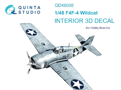 Grumman F4f-4 Wildcat - 3d-printed & Coloured Interior (For Hobby Boss Kits) - zdjęcie 2