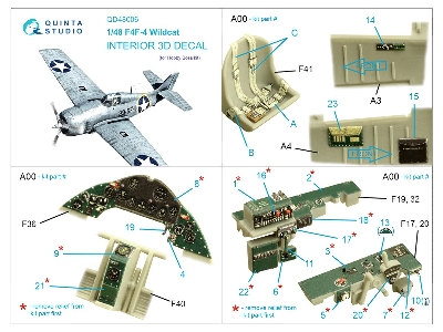 Grumman F4f-4 Wildcat - 3d-printed & Coloured Interior (For Hobby Boss Kits) - zdjęcie 10