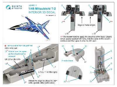 Mitsubishi T-2 - 3d-printed & Coloured Interior (For Hasegawa Kits) - zdjęcie 12