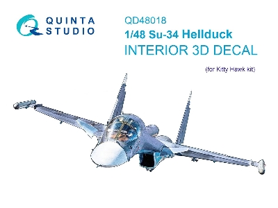 Sukhoi Su-34 Hellduck - 3d-printed & Coloured Interior (For Kitty Hawk Kits) - zdjęcie 2