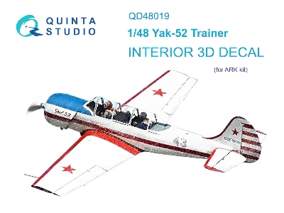 Yakovlev Yak-52 Trainer - 3d-printed & Coloured Interior (For Ark Kits) - zdjęcie 2