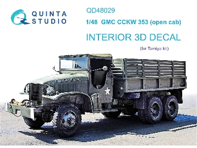 Gmc Cckw 353 (Open Cab) - 3d-printed & Coloured Interior (For Tamiya Kits) - zdjęcie 1
