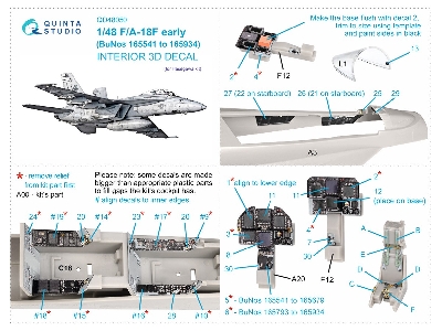 Boeing F/A-18 F Early - 3d-printed & Coloured Interior (For Hasegawa Kits) - zdjęcie 12