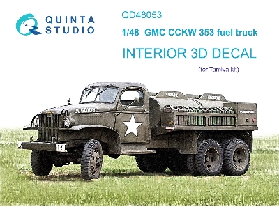 Gmc Cckw 353 Fuel Truck - 3d-printed & Coloured Interior (For Tamiya Kits) - zdjęcie 2