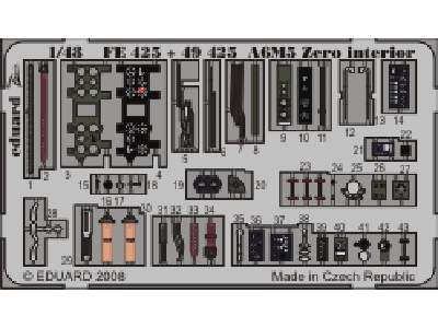  A6M5 Zero interior S. A. 1/48 - Tamiya - blaszki - zdjęcie 1