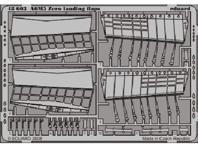  A6M5 Zero landing flaps 1/48 - Tamiya - blaszki - zdjęcie 1