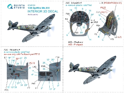 Supermarinespitfire Mk.Xvi - 3d-printed & Coloured Interior (For Eduard Kits) - zdjęcie 12