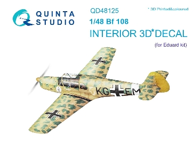 Messerschmitt Bf-108 - 3d-printed & Coloured Interior (For Eduard Kits) - zdjęcie 2