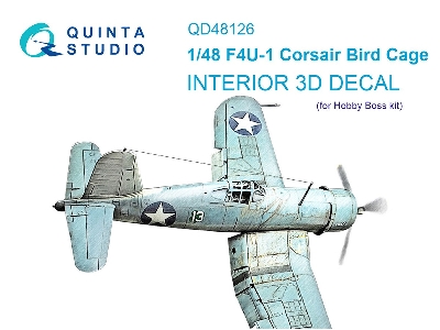 Vought F4u-1 Corsair Bird Cage - 3d-printed & Coloured Interior (For Hobby Boss Kits) - zdjęcie 2