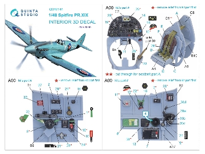 Supermarine Spitfire Pr.Xix - 3d-printed & Coloured Interior (For Airfix Kits) - zdjęcie 12