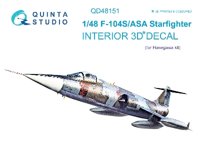 Lockheed F-104 S/Asa Starfighter - 3d-printed & Coloured Interior (For Hasegawa Kits) - zdjęcie 2