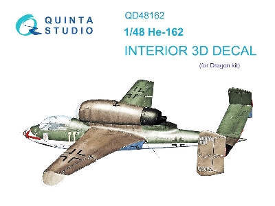 Heinkel He-162 Salamander - 3d-printed & Coloured Interior (For Dragon Kits) - zdjęcie 2
