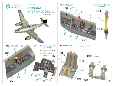 Messerschmitt Me 262 A - 3d-printed & Coloured Interior (For Dragon Kits) - zdjęcie 10