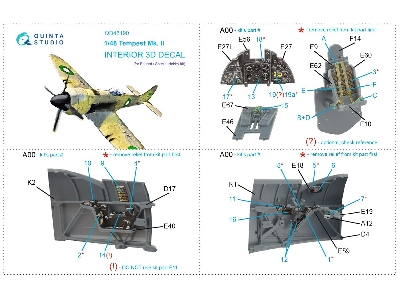 Hawker Tempest Mk.Ii - 3d-printed & Coloured Interior (For Eduard / Special Hobby Kits) - zdjęcie 13