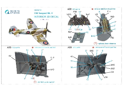 Hawker Tempest Mk.V - 3d-printed & Coloured Interior (For Eduard Kits) - zdjęcie 13