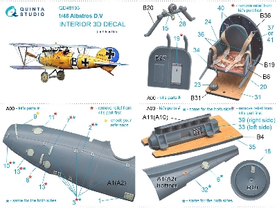 Albatros D.V - 3d-printed & Coloured Interior (For Eduard Kits) - zdjęcie 11