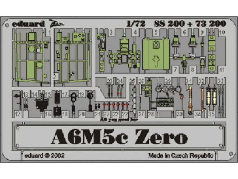 A6M5c Zero 1/72 - Hasegawa - blaszki - zdjęcie 1 A6M5c Zero 1/72 - Hasegawa - blaszki - zdjęcie 1