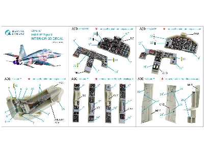 Northrop F-5f Tiger Ii - 3d-printed & Coloured Interior (For Afv Club Kits) - zdjęcie 12