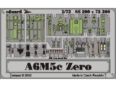  A6M5c Zero 1/72 - Hasegawa - blaszki - zdjęcie 1