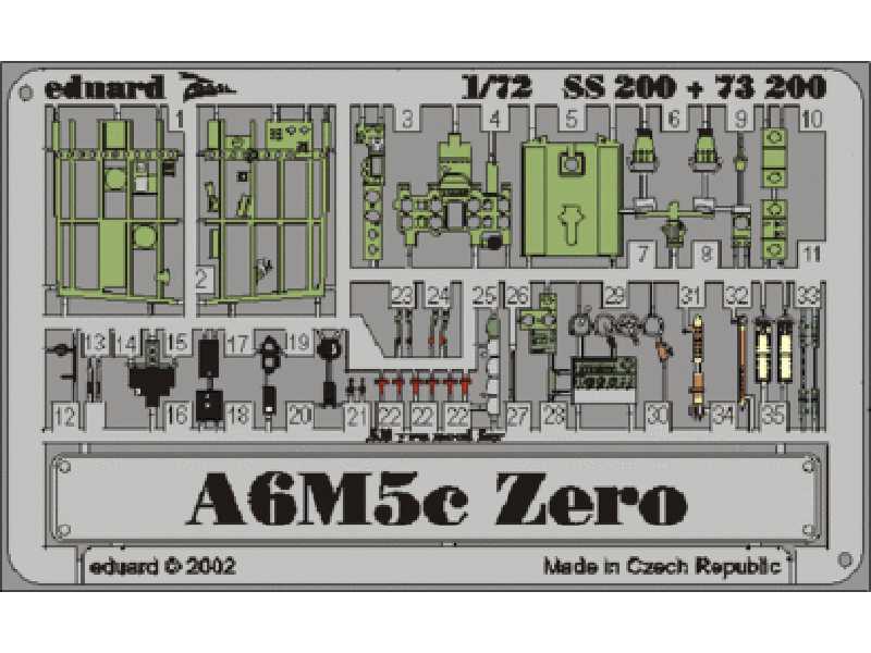 A6M5c Zero 1/72 - Hasegawa - blaszki - zdjęcie 1 A6M5c Zero 1/72 - Hasegawa - blaszki - zdjęcie 1